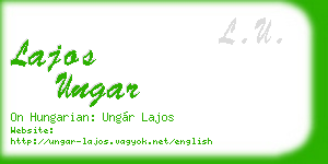 lajos ungar business card